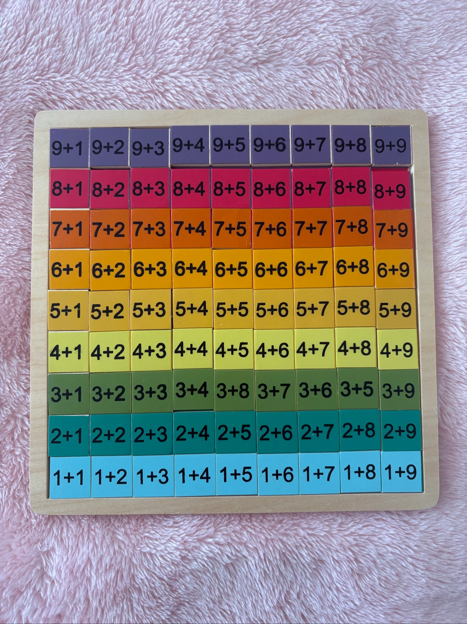 Jeu éducatif en bois - Puzzles d'additions / Table d'addition